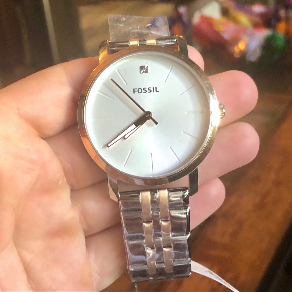 Three-Hand Gold-Tone Stainless Steel Watch